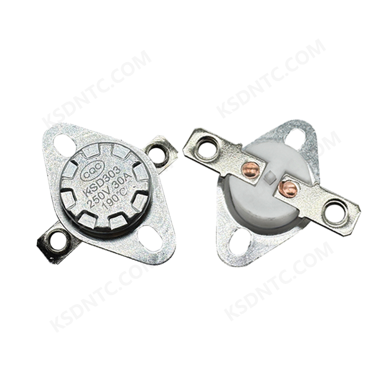 KSD303 Ceramic Flat Foot Fixed Ring High Temperature